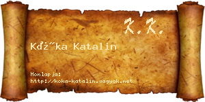 Kóka Katalin névjegykártya
