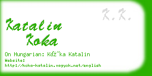 katalin koka business card
